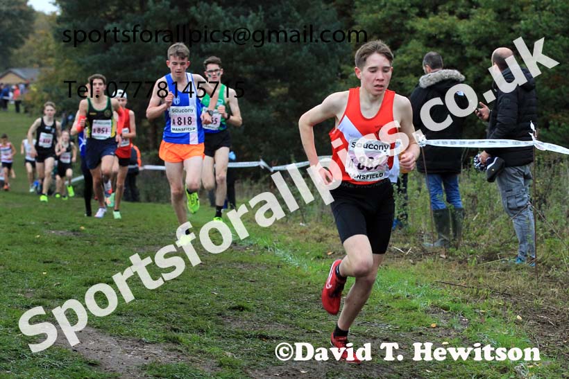 Boys Under-15s, 2022 National Cross Country Relays, Berry Hill Park, Mansfield.  Photo: David T. Hewitson/Sports for All Pics